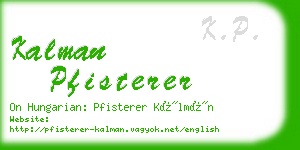 kalman pfisterer business card